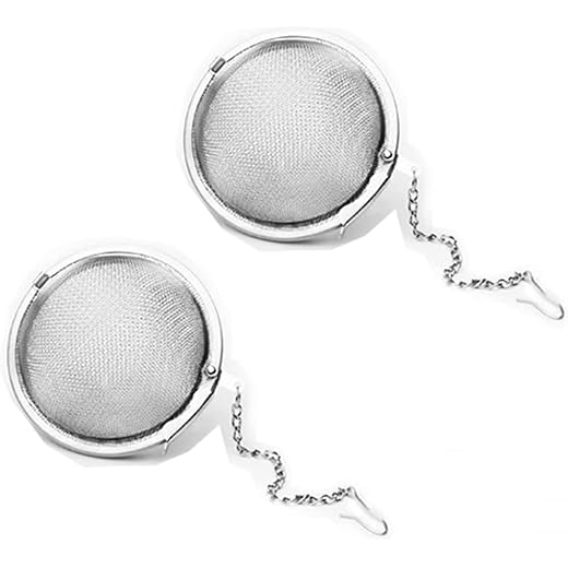 USB 2pcs Edelstahl Mesh Tea Ball 2.1 Zoll Tee Sieb Tee Infuser Sieb Filter für Tee-2.2IN