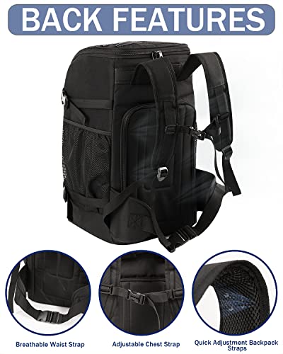 Dausroob Ski Boot Bag Snowboard And Ski Backpack 50L Padded Travel Boot Bag For Snowboard Boots, Helmet, Goggles, Gloves Durable Unisex Ski Bag #TOP2