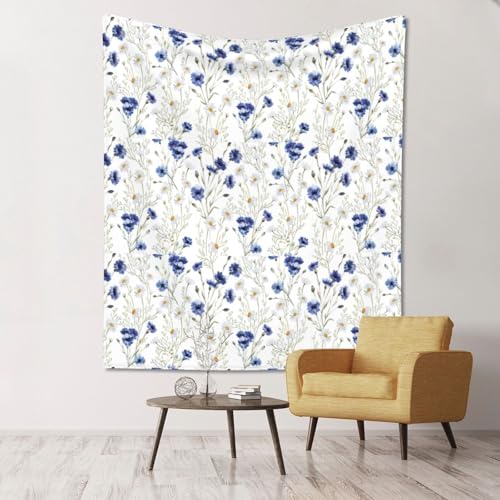 Tapisserie murale fleurs SHuWeiD, tenture fleurie ultra douce et légère pour chambre