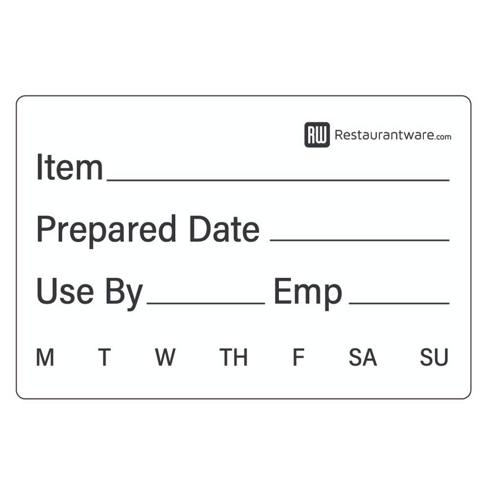 RW Smart 3 Inch x 2 Inch Food Rotation Labels, 500 Dissolvable Food ...