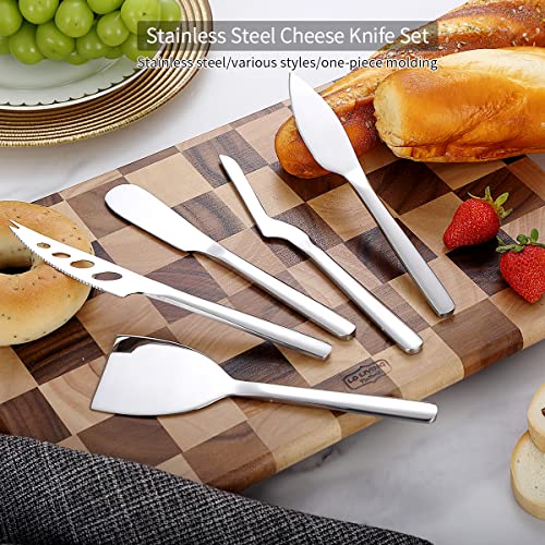Berglander Cheese Knife Set Of 5 For All Types Of Cheese, Stainless Steel Cheese Cutter Slicer Ergonomic Design For Confortable Grip And Cut thumb #3