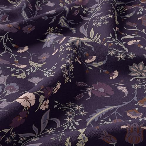 Image of Sweet Jojo Designs Boho Wildflower Vintage Floral Girl Body Pillow Cover Case Decorative Accent Long Couch Kids Bed Pregnancy Pillowcase 54x20 Purple Teal Botanical Garden Flower Bohemian Farmhouse