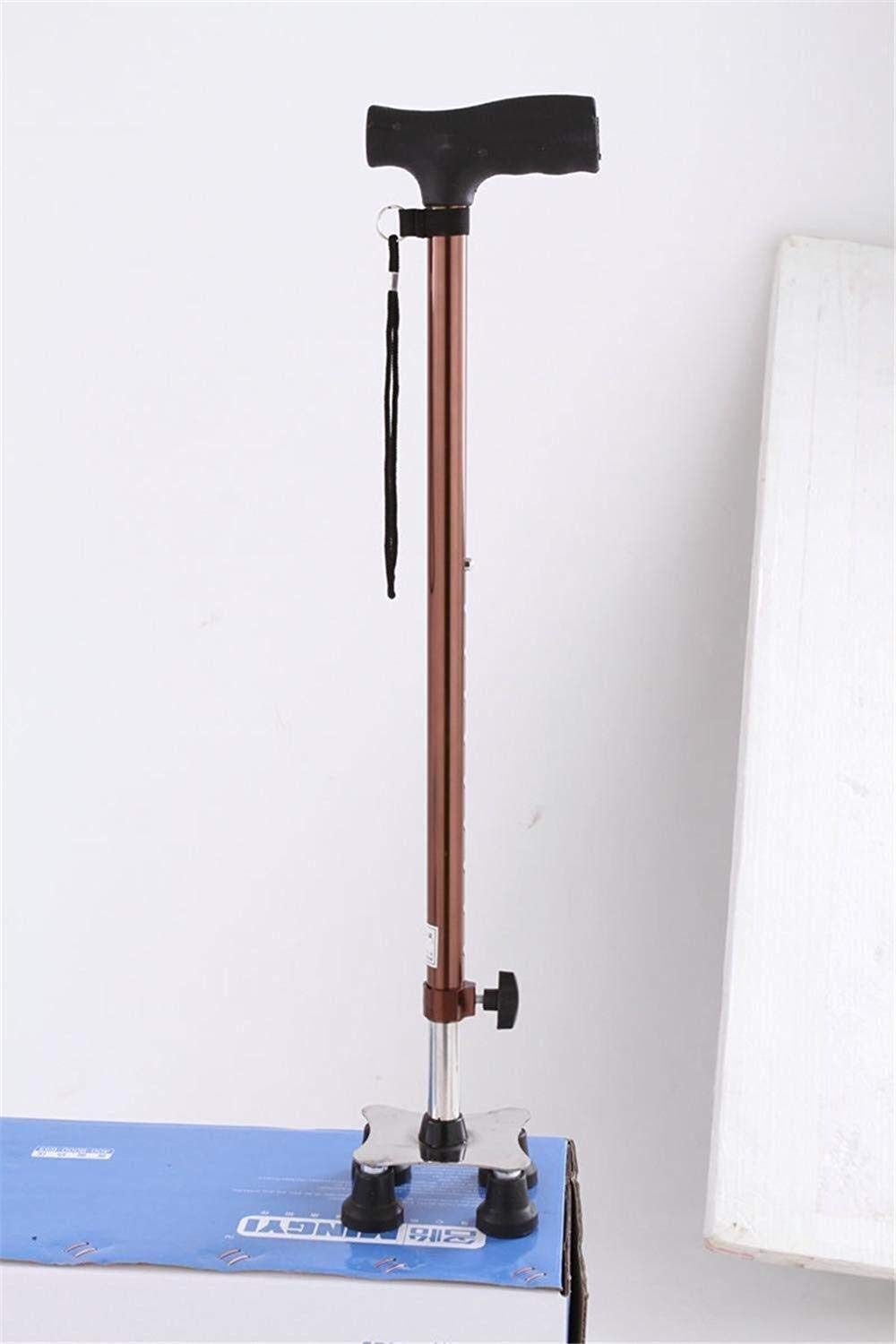 Andador para ancianos, Rollator Mobility Walker, Bastón for caminar -con pequeña base de 4 piernas -stick sencillo de caminata sencillo -anti -esquidenina de acero inoxidable de acero inoxidable de ac