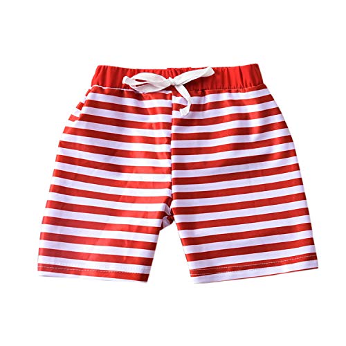 Baby Boy Swim Trunks, Toddler Stripe Beach Swim Shorts Bathing Suit Toddler Boy Swimwear (red, 12-18months)