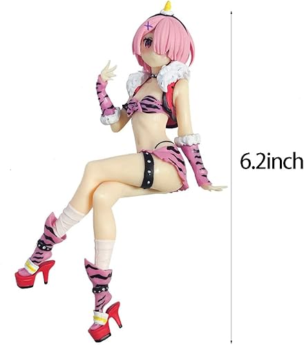 Miniatura 2 de HXUYTL ReZero Rem& Ram Anime Figura Chica Demonio Disfraz Tapón de Fideos Oni Versión de Disfraz