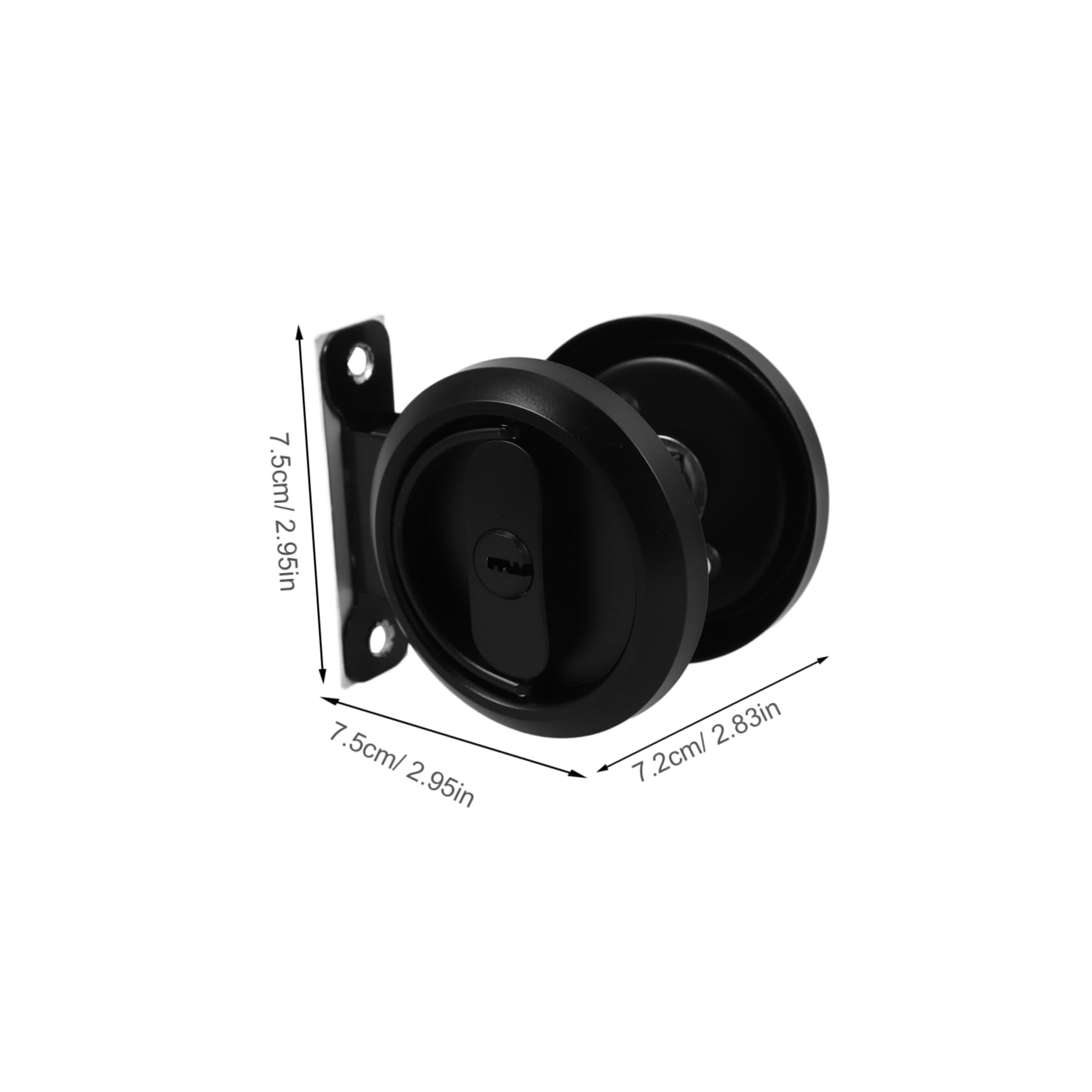 NUOBESTY Cerradura Diseño Invisible de Acero Inoxidable Redonda de Puerta de Bolsillo Instalación Rápida, para Dormitorio y Baño