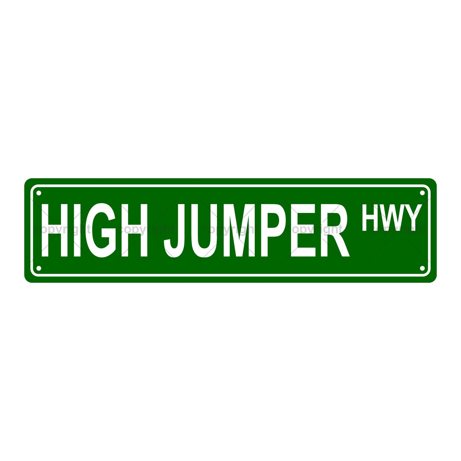 HIGH Jumper HWY Occupation Metal Tin Street Sign Bar Cafe Garage Cave Home Room Wall Bathroom Farmhouse Garden Porch Patio Decor,4x16 Inch