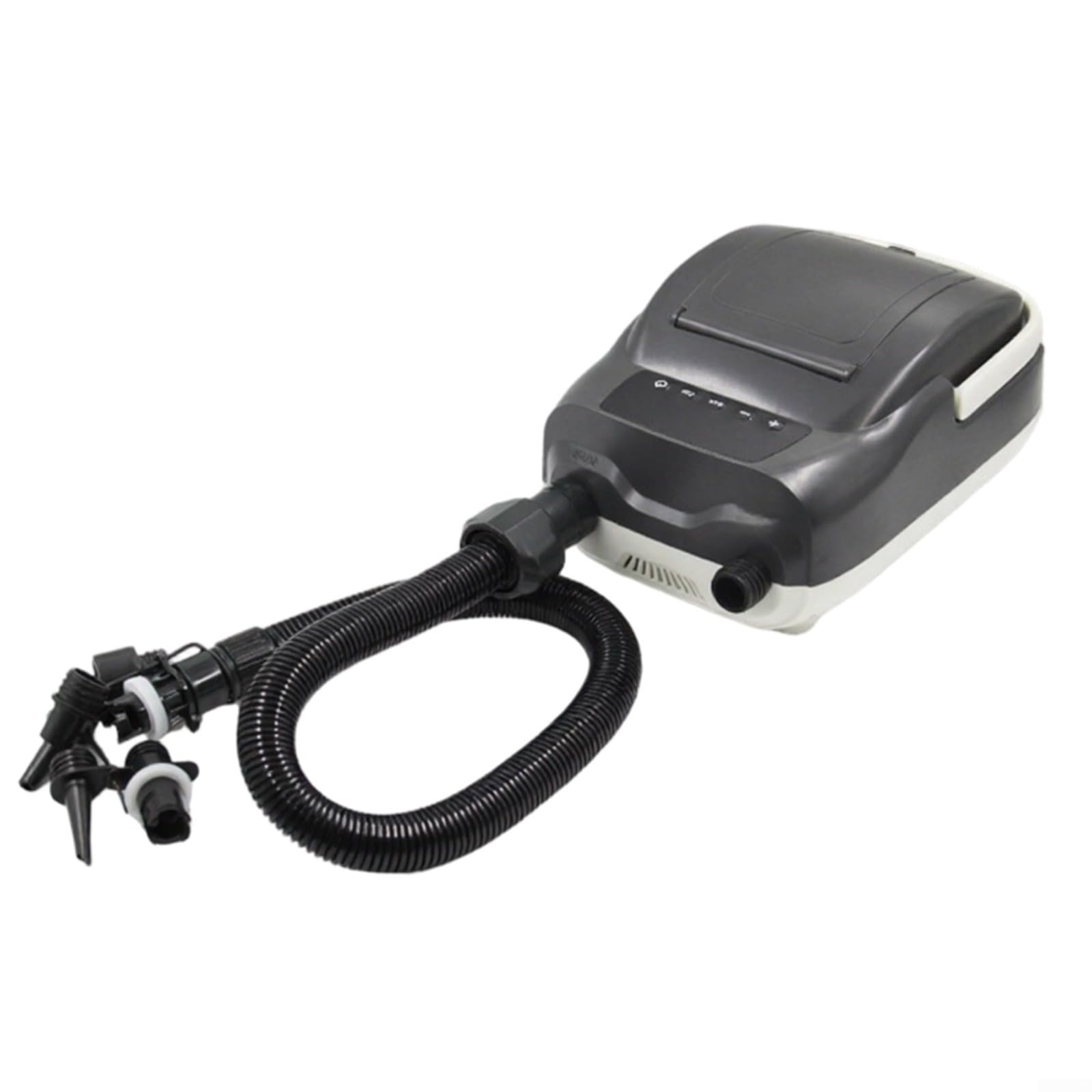 KiraKira Elektryczna pompa do wiosłowania, 20 psi, do automatycznego wyłączania, z wyświetlaczem LED, do kajaka, łodzi, namiotu, adapter samochodowy 12 V, przenośna z 6 dyszami