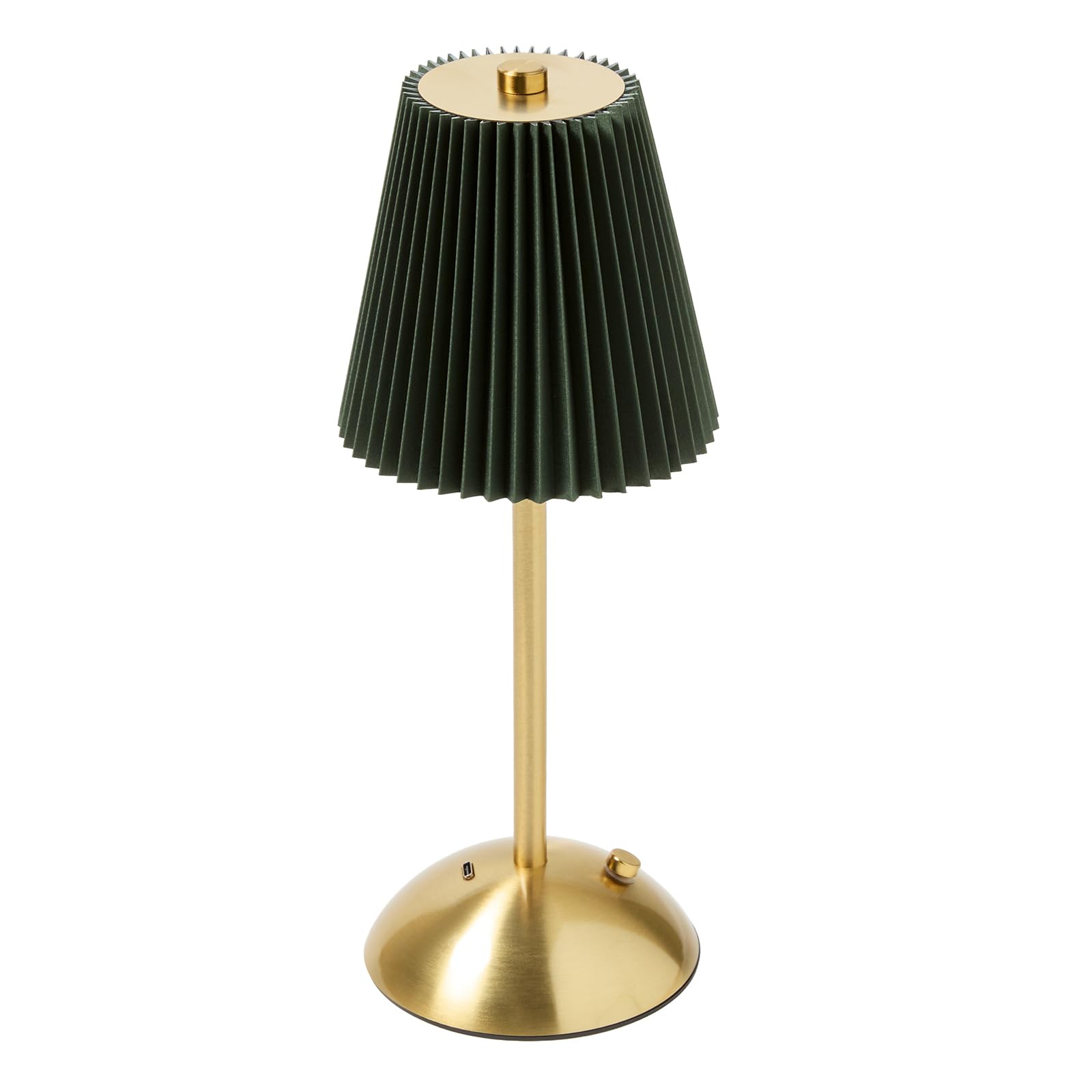 OHS Rechargeable Table Lamp, Cordless Battery Operated USB Table Lamp Portable LED Light Bedside Lamps Long Lasting Table Lamps for Living Room Bedroom Home Office, Forest Green