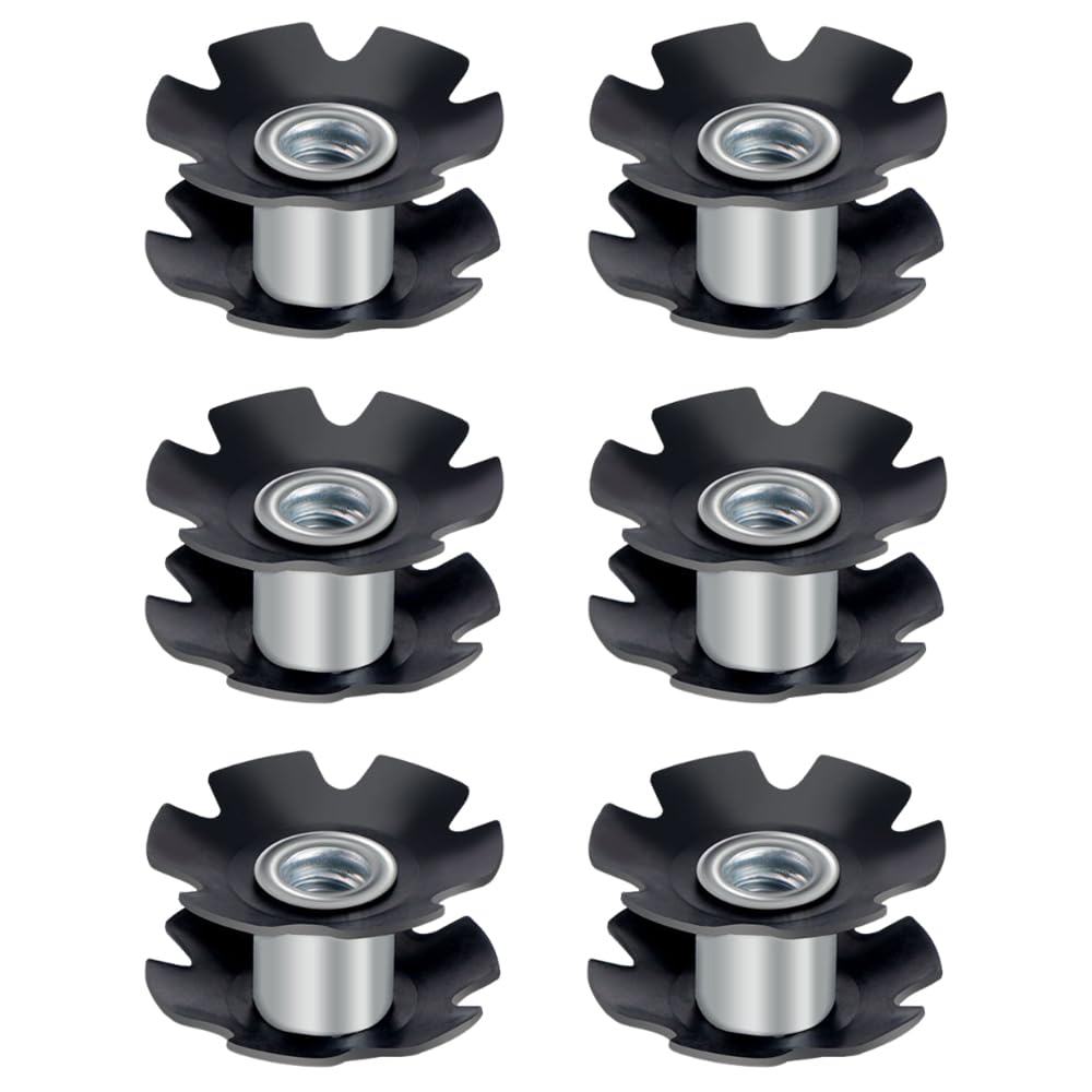 6PCS Bicycle Star Nut Set, bike fork steerer seatpost cutter,bike forks,Bike Ahead Headset Front Fork Star Nuts for Steertubes & Forks