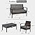 Toolsempire Outdoor Conversation Set 4 Pieces Patio Furniture, Wicker Patio Chair Sofa Set with Water-Resistant Dark-Brown Cushion & Tempered Glass Table for Backyard, Balcony, Porch(Brown)