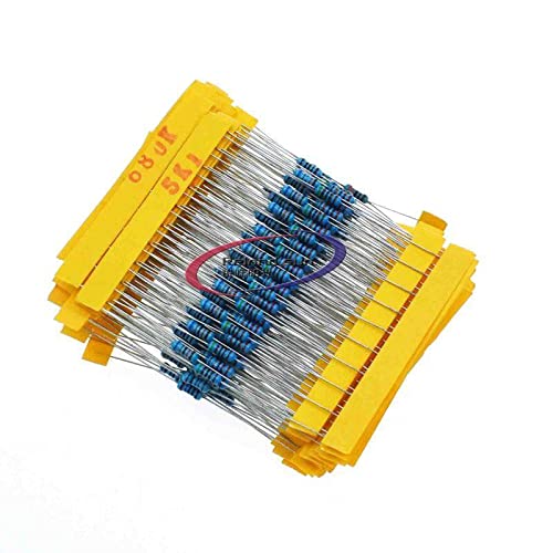 30 Kinds Each 10pcs 1/4W Resistance 1% Metal Film Resistor Pack Assorted Kit 1K 10K 100K 220ohm 1M Resistors