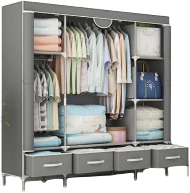 Amazon｜ワードローブ ハンガーラック大容量 収納クローゼット 不織布