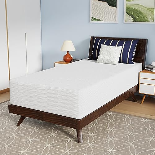 Image of PayLessHere 12 Inch Bamboo Charcoal Cooling Gel Memory Foam Mattress in a Box /Medium-Firm Mattress /Fiberglass Free /Pressure Relief & Temperature Regulation /CertiPUR-US Certified,White Twin