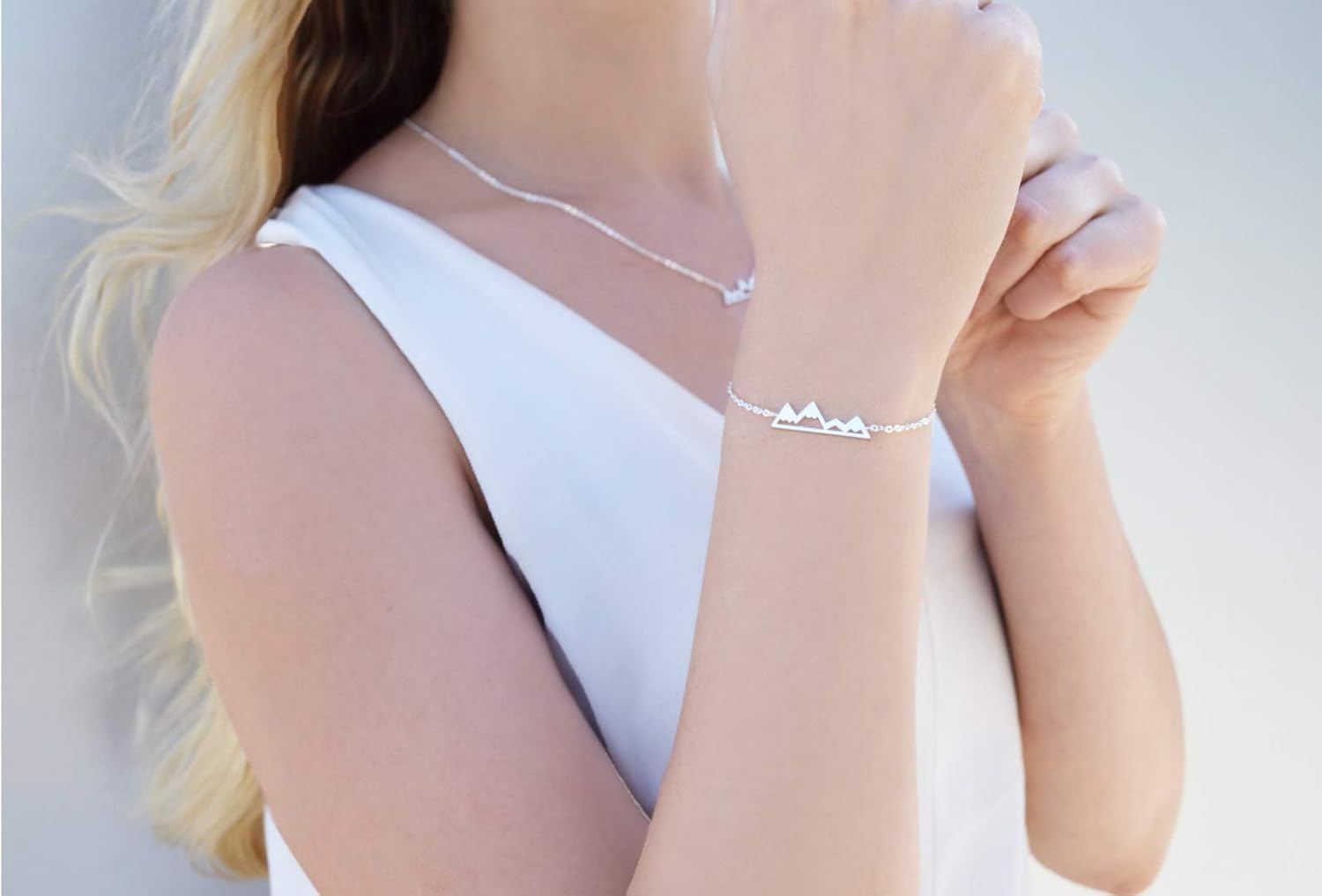 Altitude Boutique Mountain Bracelet, Mountain Jewelry, Snowy Peaks Bracelet for Nature Lovers, Skiers, Hikers, Campers - Image 2