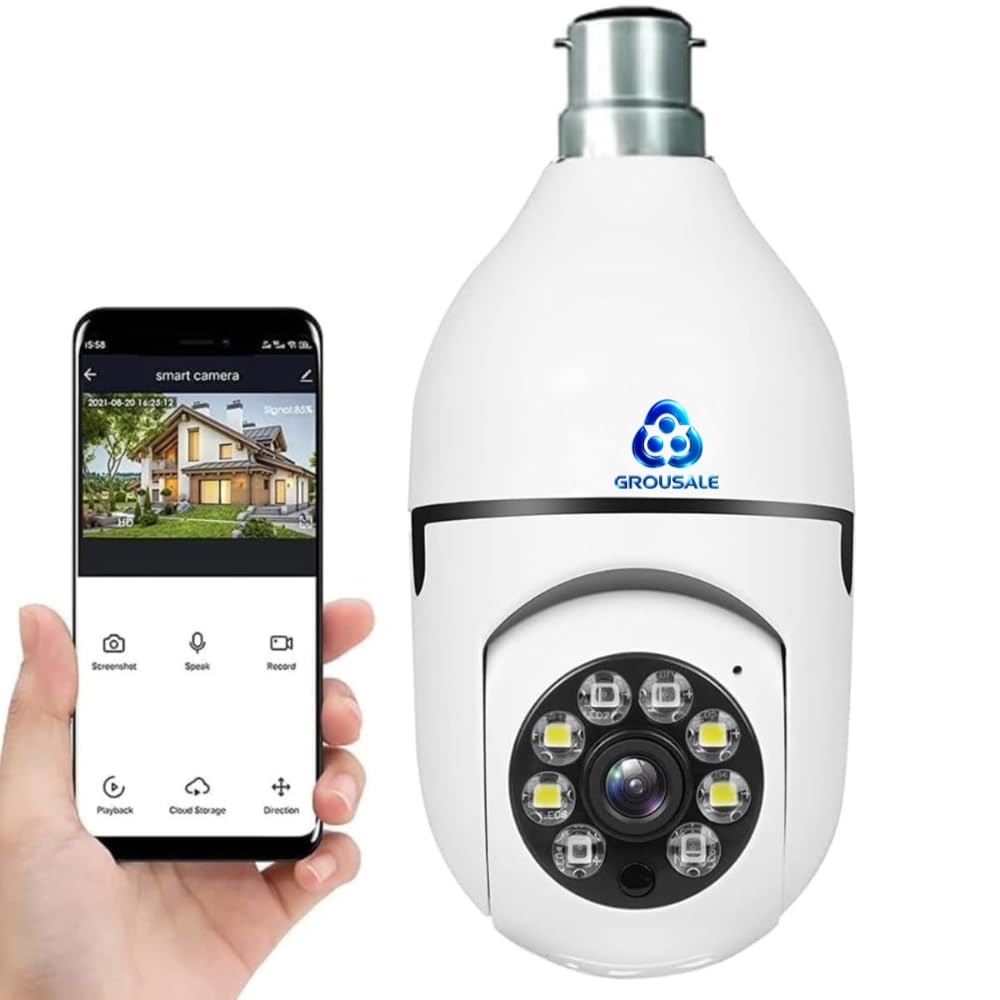 5MP Wi-Fi CCTV Camera for Home Indoor, 360° Auto Rotation, Color Night Vision, 24/7 Surveillance, Two-Way Audio, Compatible with All Indian Electric Holders-image-41