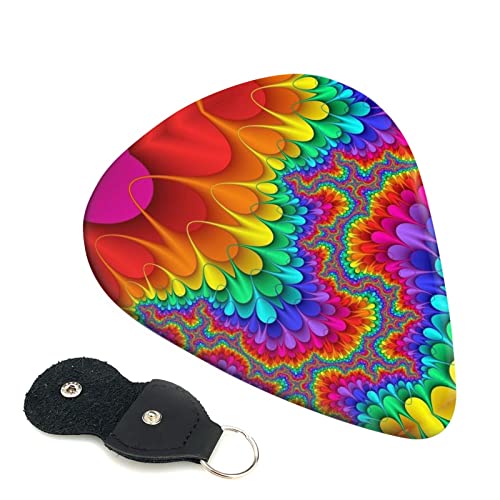 Rainbow Tie Dye Lot de 6 médiators pour guitare acoustique, guitare électrique, basse, ukulélé – fins, moyens et épais. - Les Beatles, Paul McCartney, John Lennon, RIngo Starr, George Harrison Rainbow Tie Dye Lot de 6 médiators pour guitare acoustique, guitare électrique, basse, ukulélé – fins, moyens et épais.