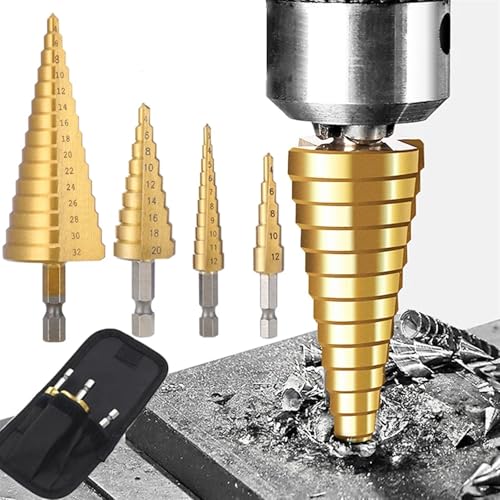 Forets étagés HSS 3-12 4-12 4-20 mm mèche métal bois queue hexagonale - 4