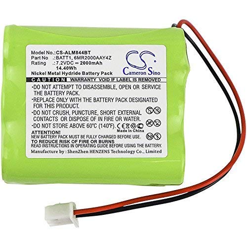 Replacement Battery For 2Gig 228844, Fits 2Gig Go Control Panels, Ni-Mh 7.20V 2000Mah / 14.40Wh #TOP20