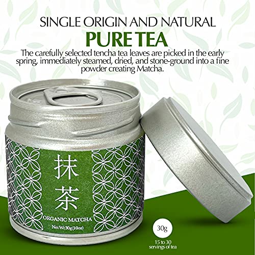 Té verde japonés Matcha ceremonial en polvo 30 g miniatura 5