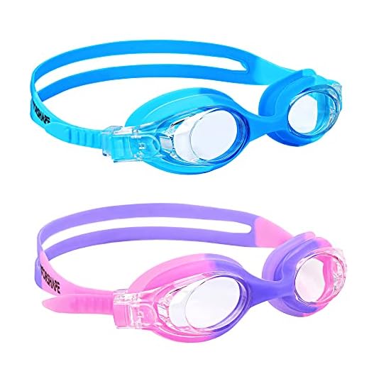 Vorshape Kids Swim Goggles 2 Pack Swimming Goggles for Child and Teens