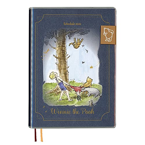 ダイゴー ディズニー 手帳 2022年 B6 マンスリー プー ブルー E6181