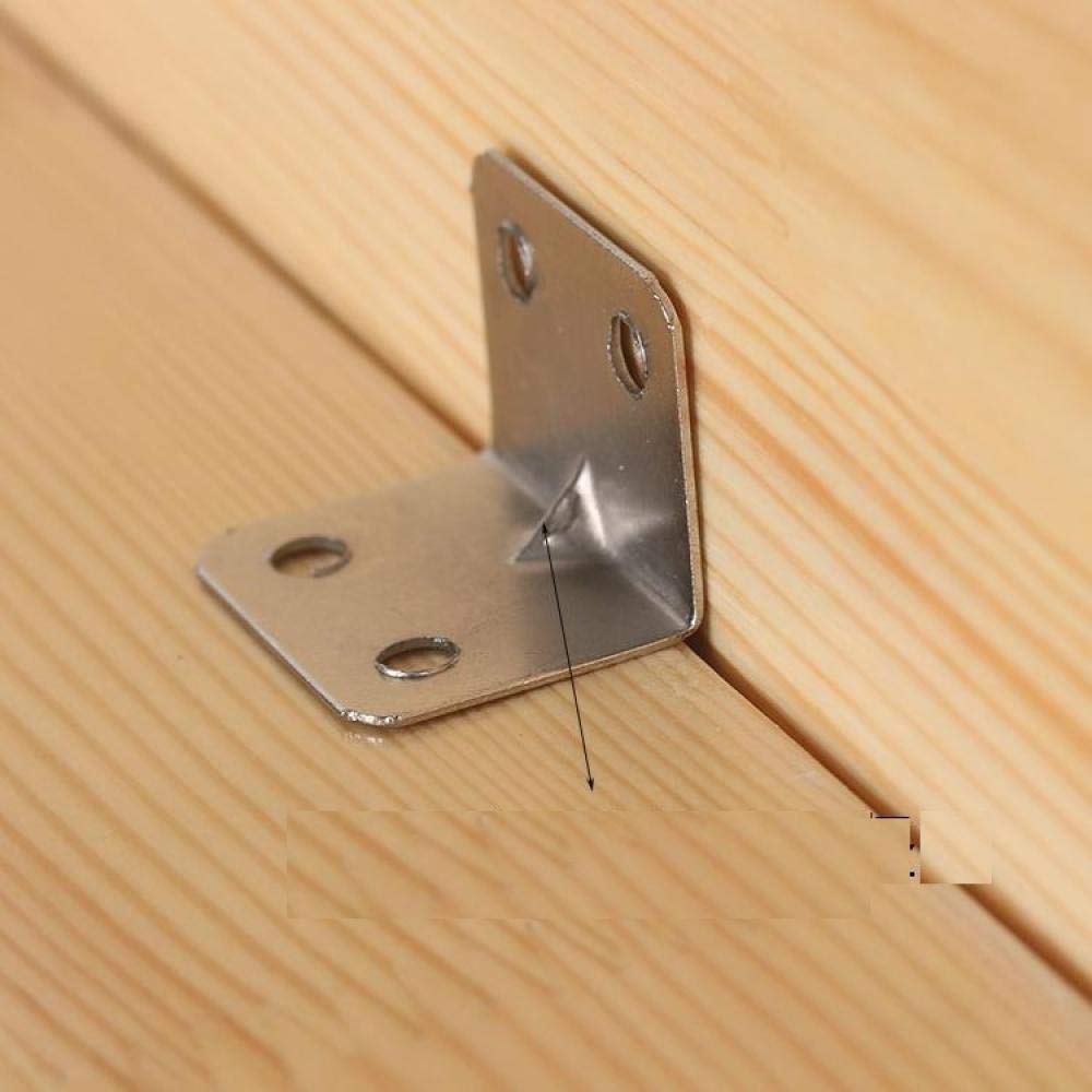 Sollbry 10 Pezzi Connettori Angolari A L In Metallo Con Foro A 90 Connettori Per Legno Staffa Angolare Larga Staffa Angolare Resistente Per Fissaggio E Riparazione Di Mobili 87622517 - Foto 6