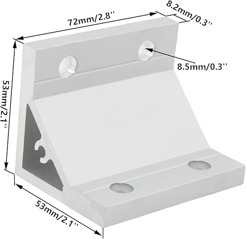 Miniatura 2 de 4 soportes de esquina de perfil de aluminio de soporte fuerte, conectores de esquina de alta resistencia, perfil de extrusión de aluminio de 90