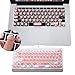 FNANJWQ 70 Pcs Long Nail Keyboard Stickers, Pink Raised Keycap Stickers Keyboard Sticker for Long Nails Key Caps Raised Caps for Mechanical Gaming Keyboards Manicure Personal Desktop Protection