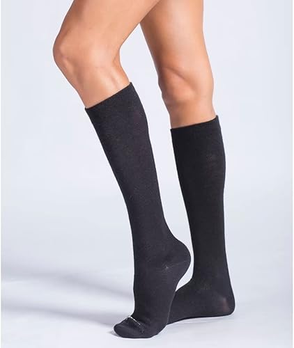 Miniatura 2 de JAVIE - Calcetines de compresión de 76 lana merina 15-20mmHg punta sin costuras para mujeres y hombres