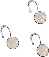 Vista 53 de Seville Farmhouse - Cortina de ducha moderna con estampado de rayas de poliéster, color amarillo, impermeable, cortina de baño, pequeña, 54 pulgadas