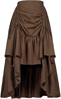 Qosivfey Women's Long Dress Gothic Steampunk Victorian Renaissance High Low Skirt Price In India
