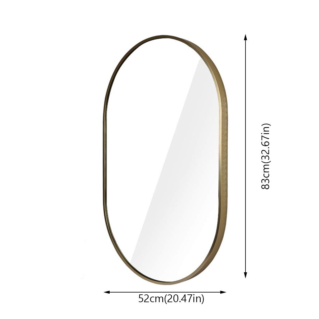 Specchio da toeletta Specchio per trucco a parete Specchio per trucco con pettine ovale Specchio decorativo per hotel Specchio di bellezza
