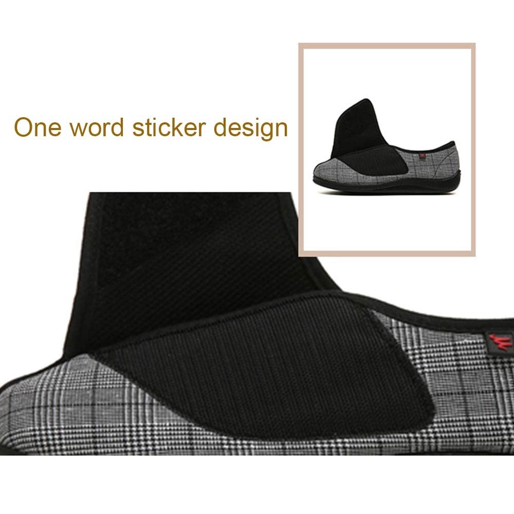 Pantuflas Para Diabéticos Para Hombres, Zapatos Cómodos Para Caminar Con Cierre Ajustable Para Personas Mayores Pies Hinchados Edema Fascitis Plantar Juanetes Artritis ( Color : Brown , Size : 40 EU )