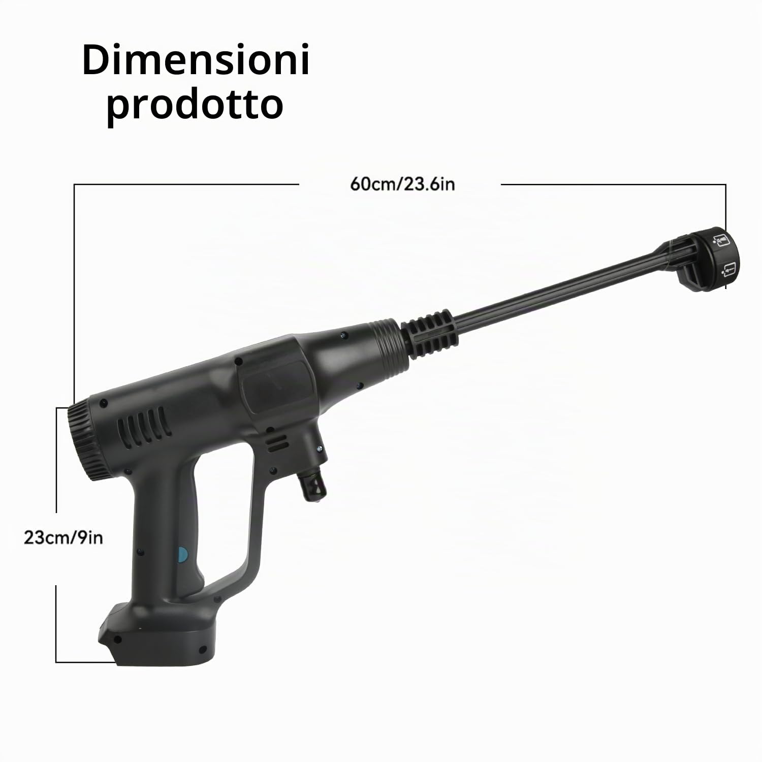 Idropulitrice a Batteria, 21V Max 200 Bar Idropulitrice Portatile con Batterià da 3,0Ah, Press & Clean Pistola Lavaggio con Display LCD di Potenza e 3 Velocità (Nero con 2 Batteria)