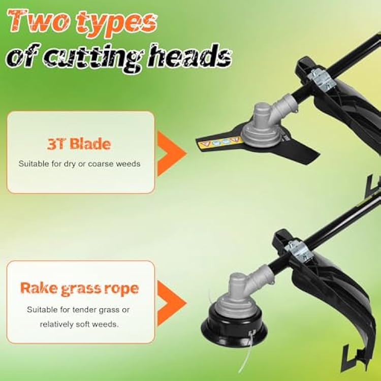 52CC Gas Lawn Mower - Powerful 2-Stroke Yard Trimmer, Durable Gas-Powered Brush Cutter, for Gardening Enthusiasts, DIY Backyard Tool