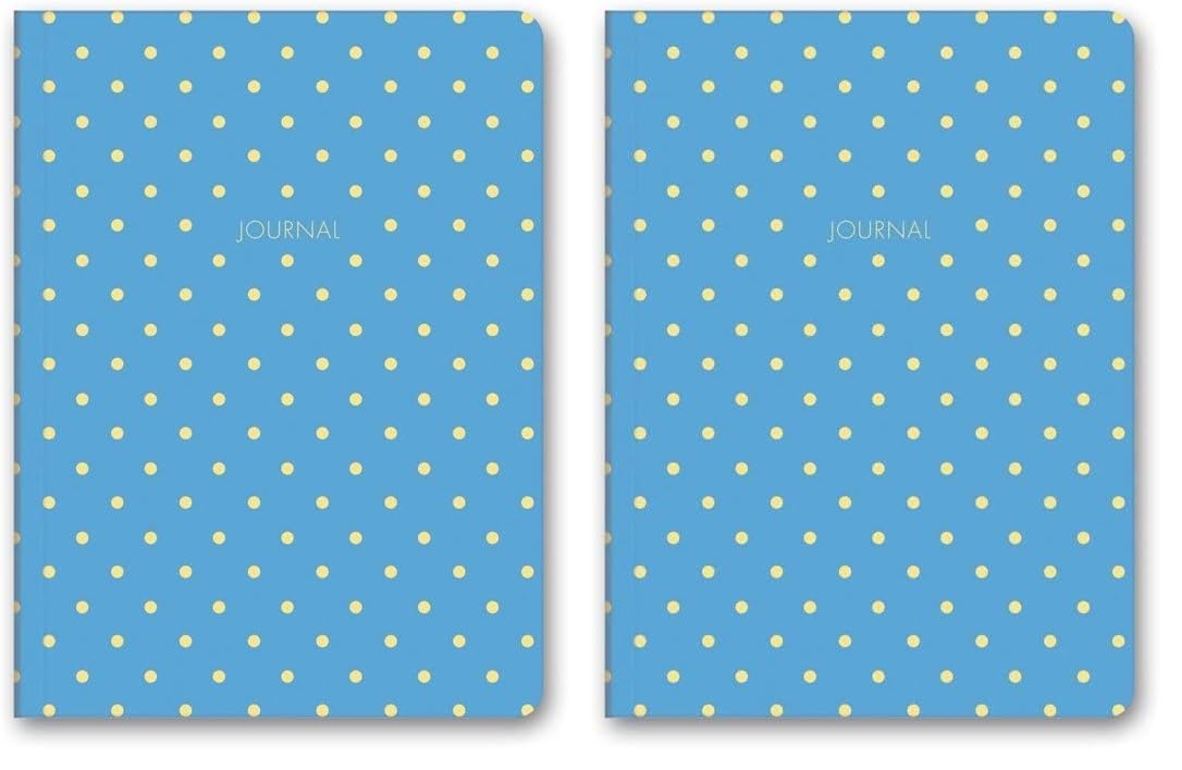 Le Color Puantiyeli Mini Defter Çizgili Mavi 14x20 cm (2 paketi)