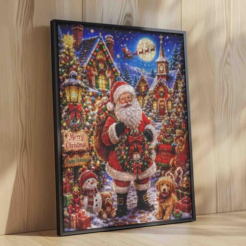 Weihnachten Puzzle 1000 Teile für Erwachsene Weihnachtsmann – Ansicht 4