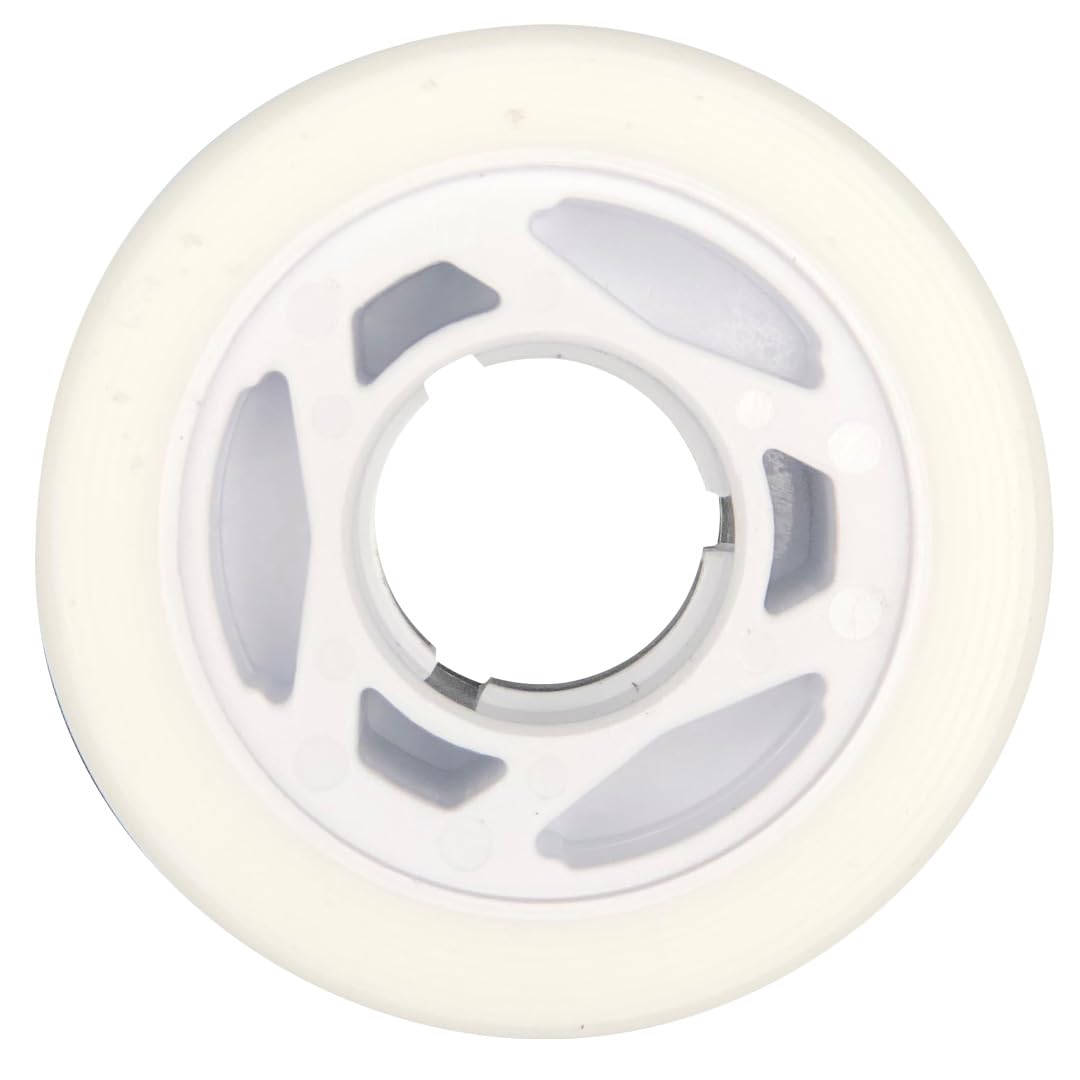 Piper Ion Pro Quad Roller Skating 63.5mm Speed Skate Wheels, White xx-Firm