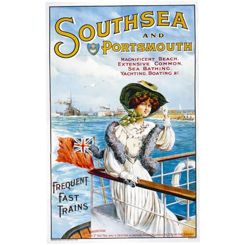 Impression d'art Southsea giclée haut de gamme ARTICULOZY 61x81 cm