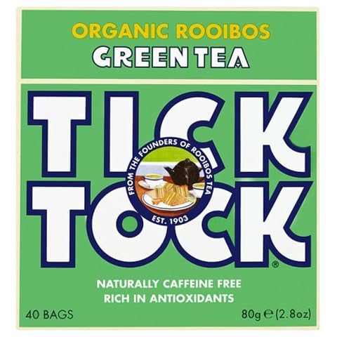 Tick Tock Organic Green Rooibos Teabags 40 per Pack Cover