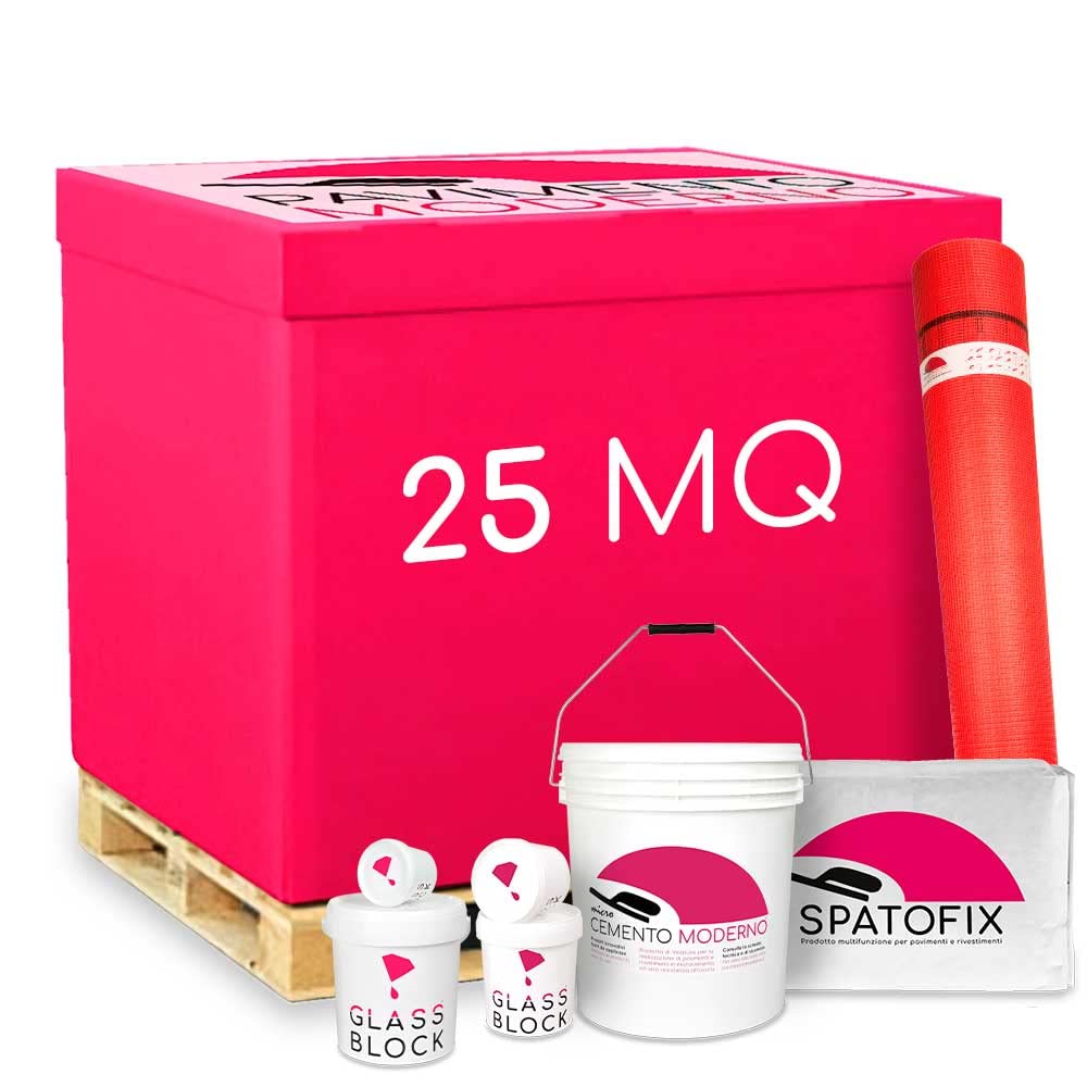 Mikrobeton-Set für Bodenbeläge für Badezimmer und Duschen (25 m², Naturweiß)