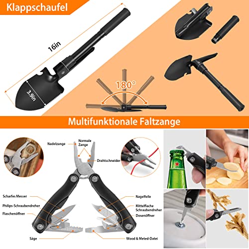 Außen Notfall Survival Kit, Erste Hilfe Set,Survival Set mit Messer für Männer Campin,Klappzange, Reiseabenteuer, Wandern, Outdoor-Abenteuer – Bild 5