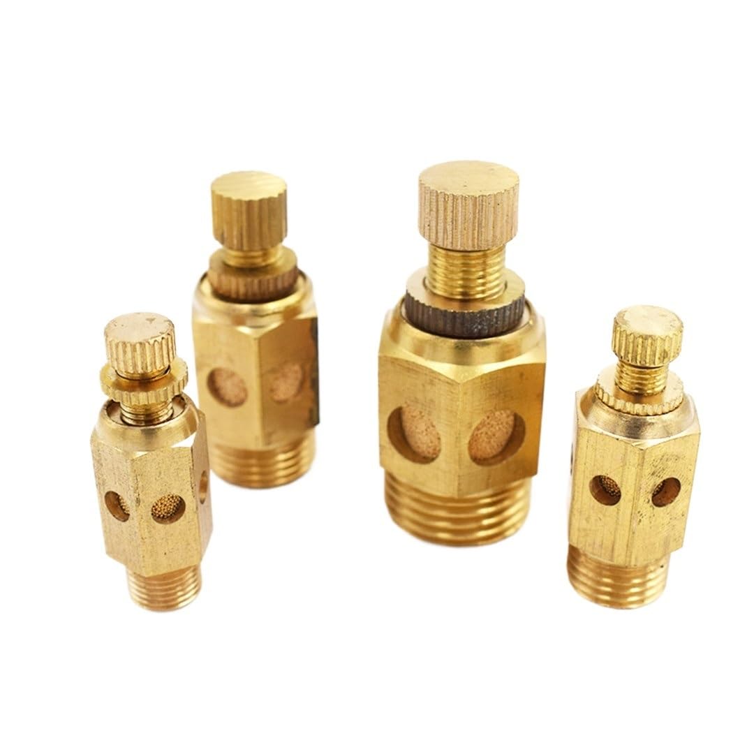 Sll-silenciador de escape neumático de latón, tipo acelerador, 1/8 ", 1/4", 3/8 ", 1/2", BSP, conector de cobre reductor de filtro de ruido (Size : 1/2 inch)