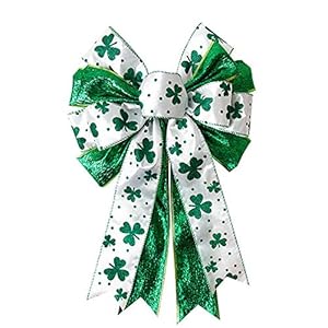 Stpatricksdaywreathbowstpatricksdaydecorationsshamrockclovergreenbowwreathbowholidaybowsforfrontdoorwreathdecorationstreetopperbowirishpartysupplies Urban Country Home Decor St patricks day wreath bow st patrick s day decorations shamrock clover green bow wreath bow holiday bows for front door wreath decorations tree topper bow irish party supplies urban country home decor