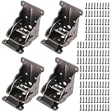 ZOENHOU 4 PCS 0-90 Degree Folding Table Legs Bracket, Hardware Self Locking Hinge Foldable Legs, Loc
