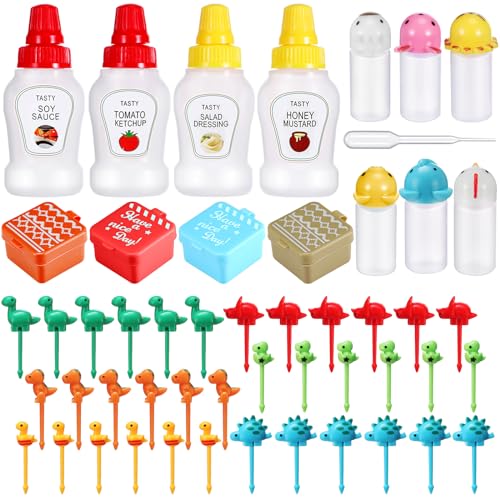 50 piezas de accesorios para caja Bento para niños que incluyen selecciones de alimentos mini bloque de construcción - Imagen 11 de 31