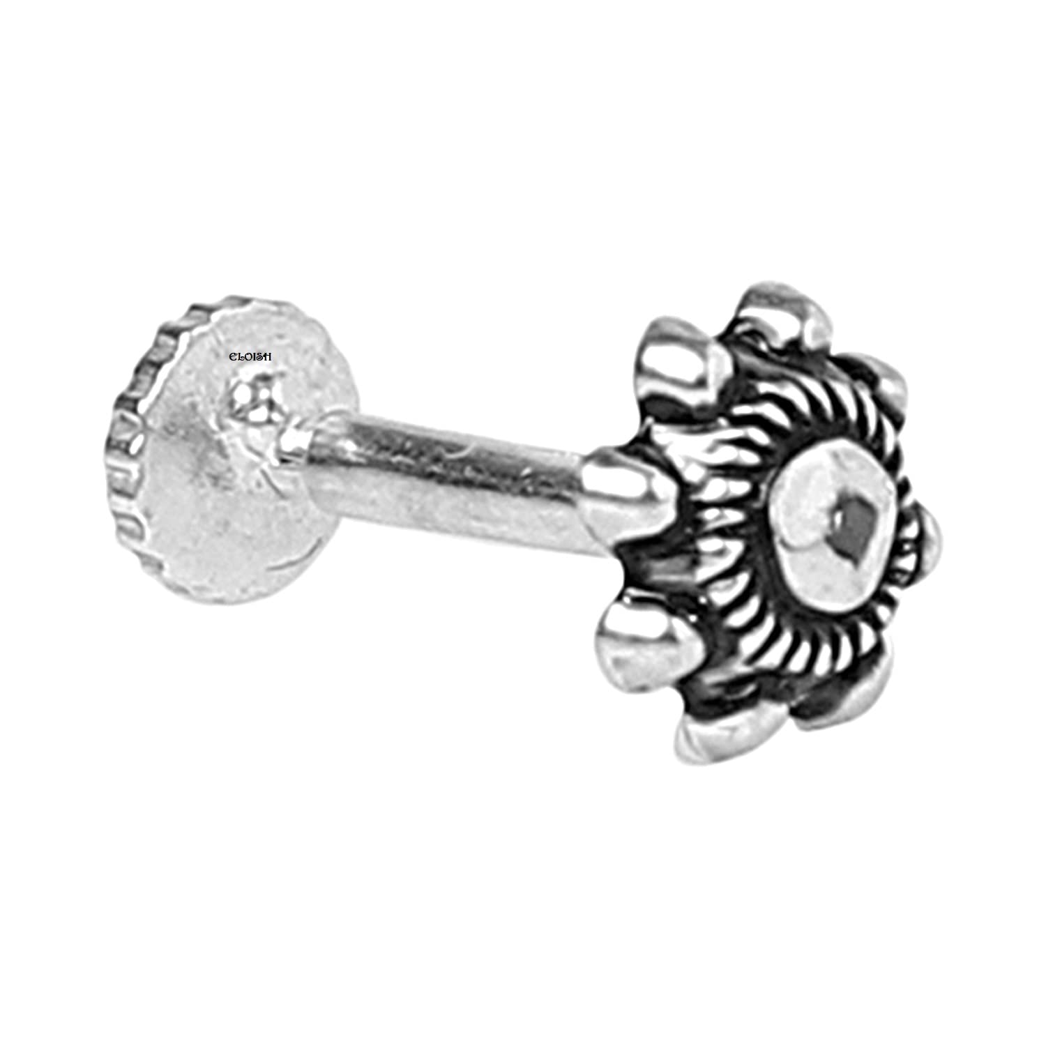 ELOISH 92.5 Sterling Silver Nose Pin for Women, 92.5% Pure Silver Nose Pin for Girls (Back Push Style) (SILVER ORNAMENTS : 0.100 GRAMS) (B0BVJ3ZJTR) Amazon Price History, Amazon Price Tracker