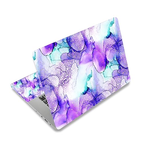 Image of 12.1 13 13.3 14 15 15.4 15.6 Inches Personalized Laptop Vinyl Skin Sticker Decal Universal Netbook Skin Sticker Reusable Notebook PC Art Decal Protector Cover Case (Purple Marble 1)