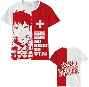 炎炎ノ消防隊 森羅日下部 アニメTシャツ 炎炎ノ消防隊 森羅日下部 Tシャツ XLサイズ – DAN